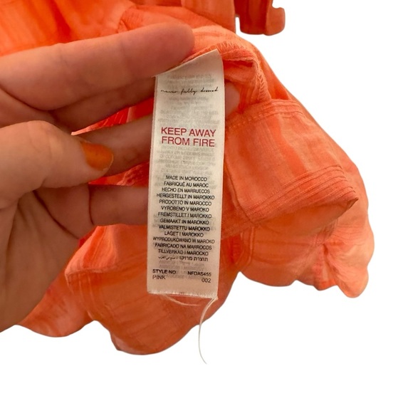 Never fully dressed gingham long sleeve coral midi dress 4 - Picture 9 of 14